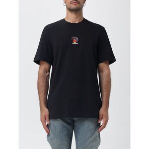 Msgm Men Msgm Cotton Crewneck T-Shirt With Contrast Logo Print On The Chest